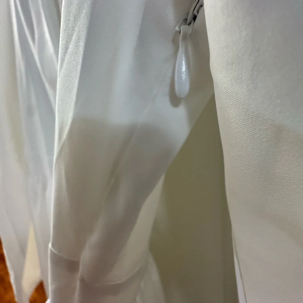 Vintage Style Plain White V-Neck Maxi Dress , NWOT - Picture 6 of 10